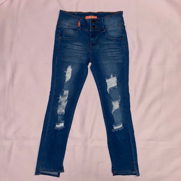 Girl's Ripped Skinny Jeans, 8 - Picture 1 of 5